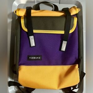 Timbuk2 Mini Prospect Roll-Top Backpack Purple Green Honey 12-13L Vol 13” Laptop